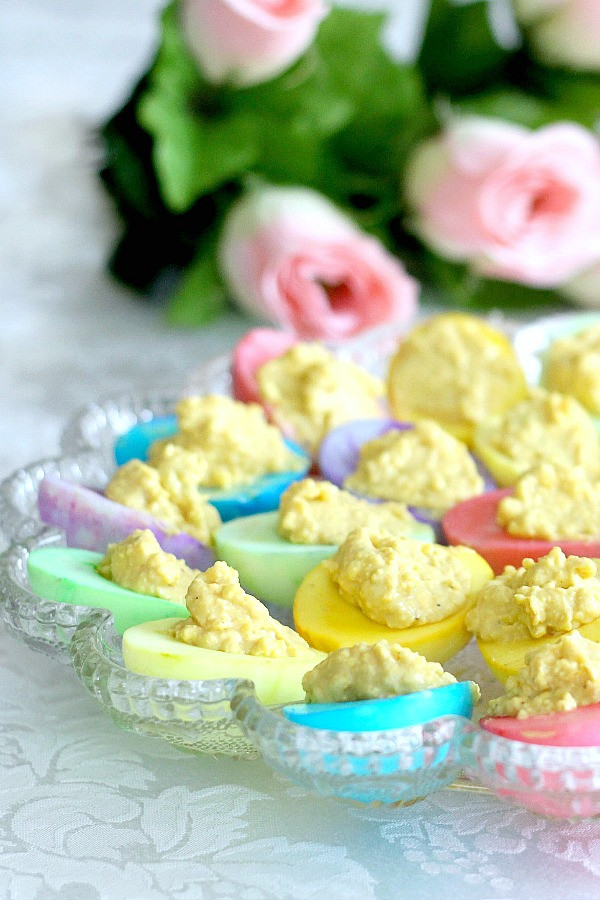 Colored Deviled Eggs For Easter
 Colored Deviled Eggs for Easter