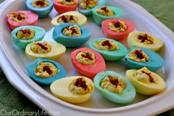 Colored Deviled Eggs For Easter
 Easter Colored Deviled Eggs – Our Ordinary Life