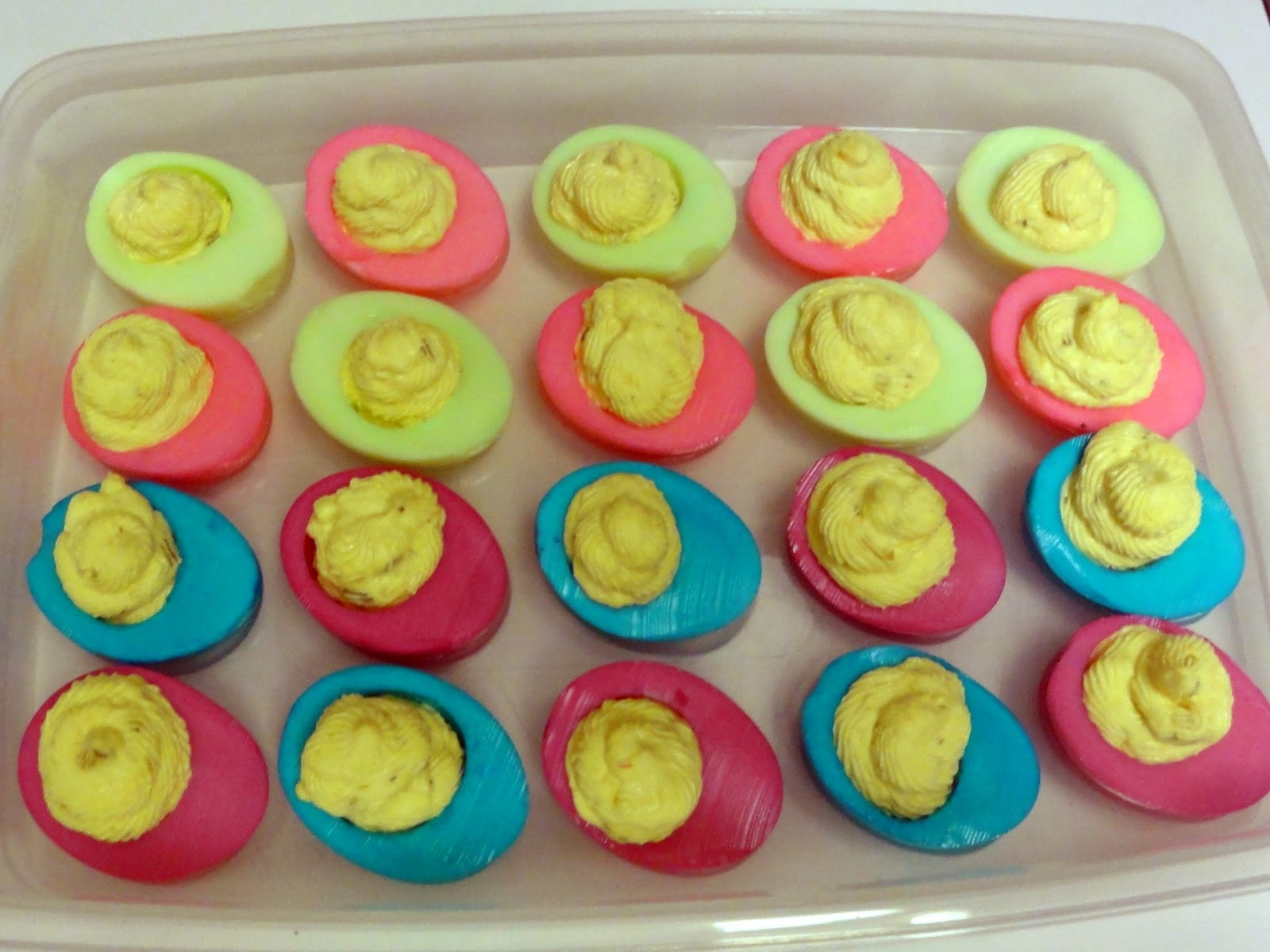 Colored Deviled Eggs For Easter
 feeding my family of four Colored Deviled Eggs For Easter