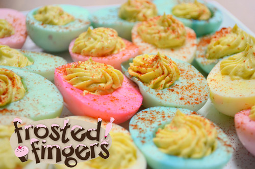 Colored Easter Deviled Eggs
 Easter Deviled Eggs Frosted Fingers