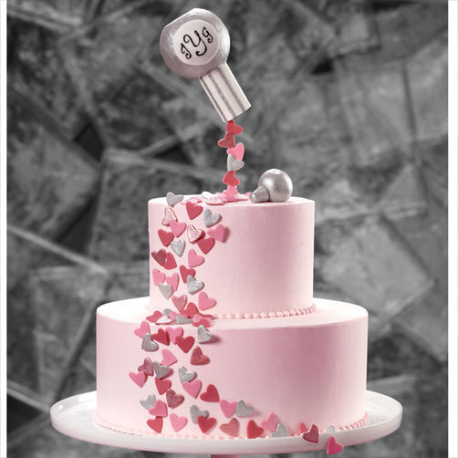 Confetti Wedding Cakes
 Confetti Hearts of Love Wedding Cake