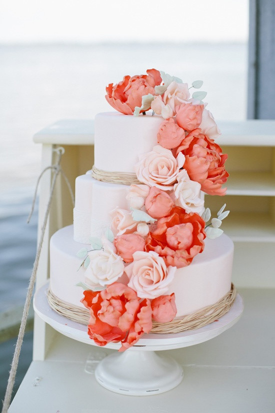 Coral Wedding Cakes
 Ask Cynthia  Wedding Inspirations