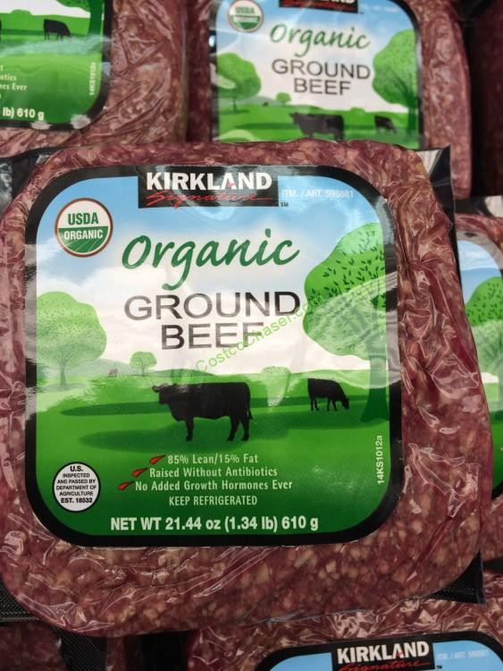 Costco Organic Ground Beef
 Kirkland Signature Organic Ground Beef 4 Pound Sell Unit