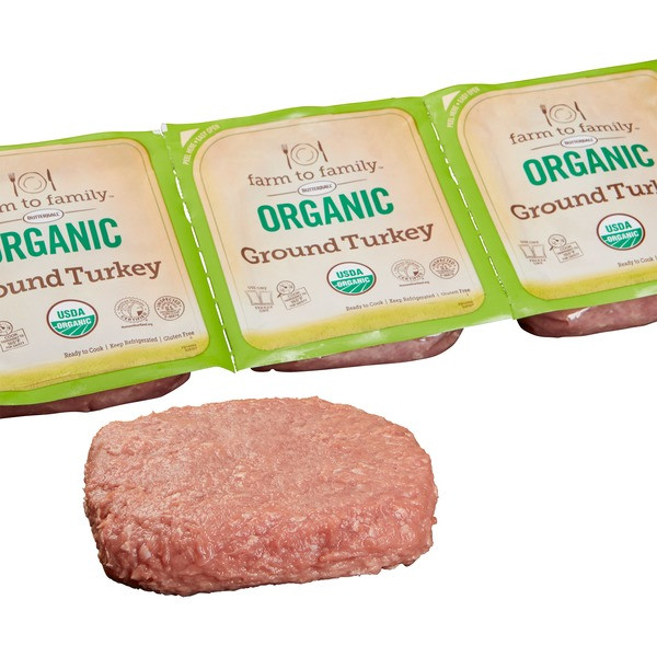 Costco Organic Ground Turkey
 Farm to Family Organic Ground Turkey each from Costco