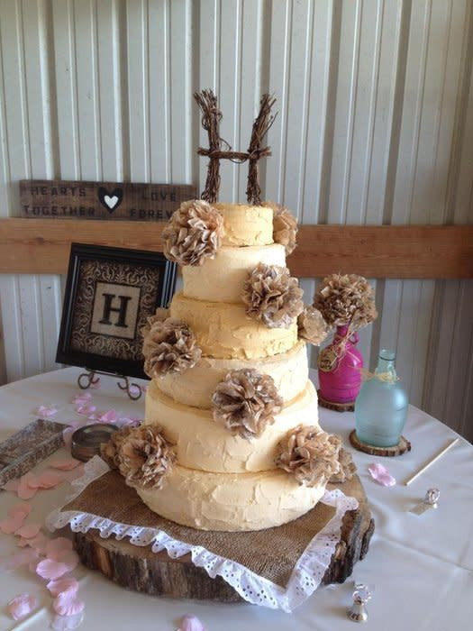 Country Chic Wedding Cakes
 Shabby country chic wedding cake Cake by Sweet cakes by