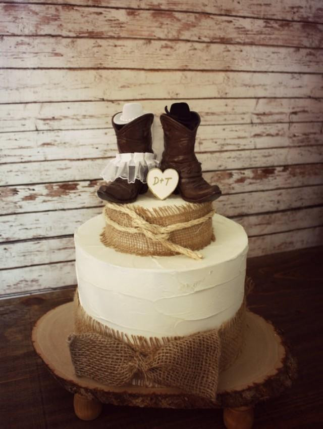 Country Western Wedding Cakes
 Country Western Wedding cowboy Boots Wedding Cake Topper