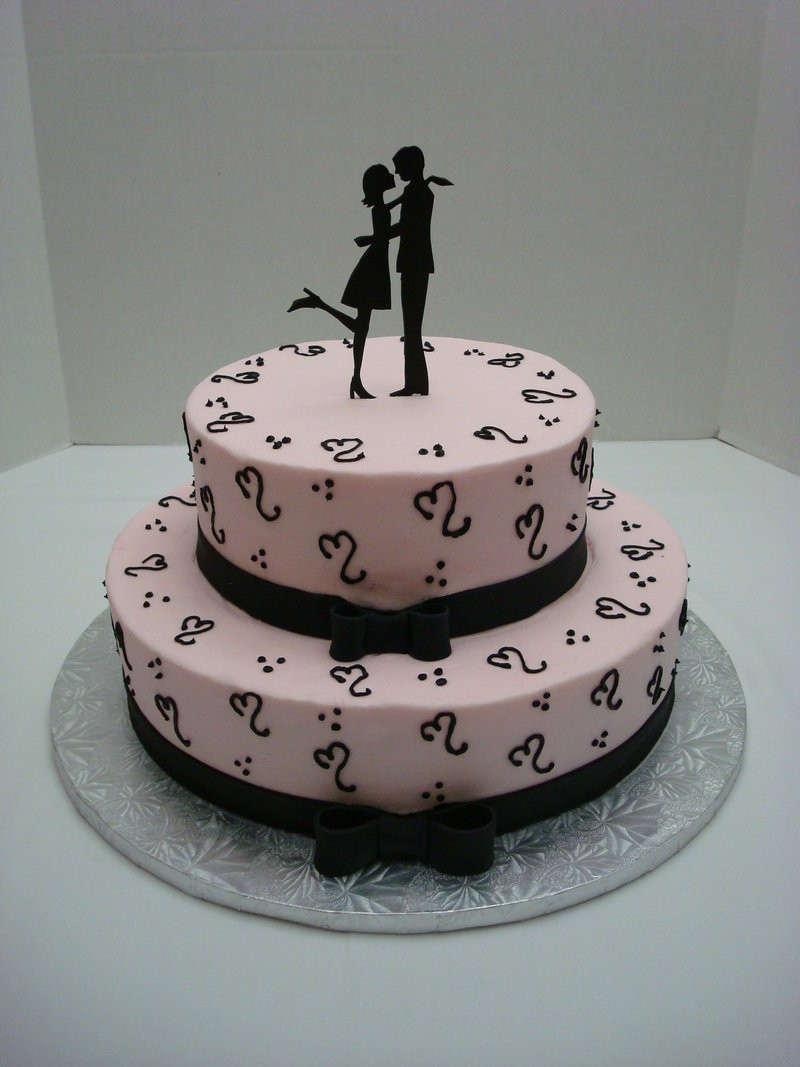 Couples Wedding Shower Cakes
 Silhouette Bridal Shower Cake by mel312 on DeviantArt