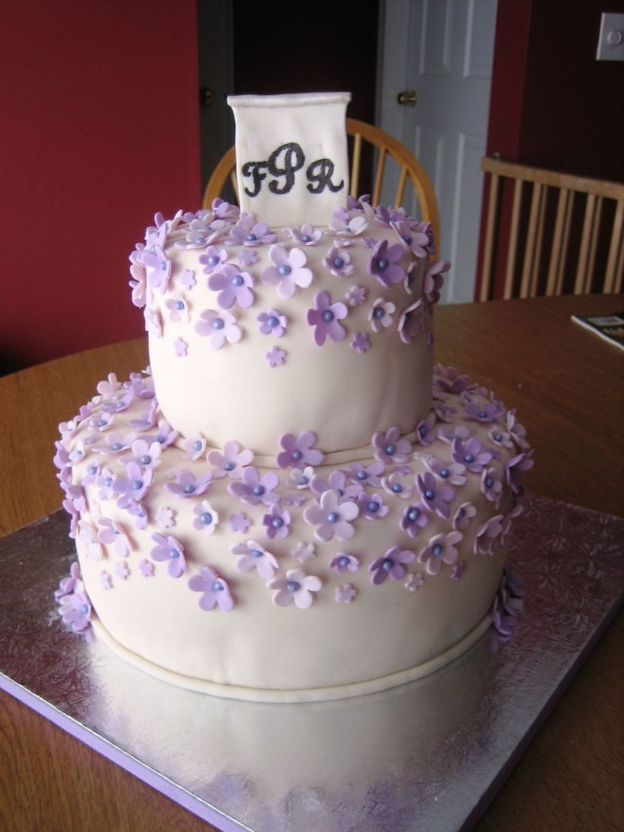 Couples Wedding Shower Cakes
 Hydrangea Petals Cake Couples Bridal Shower