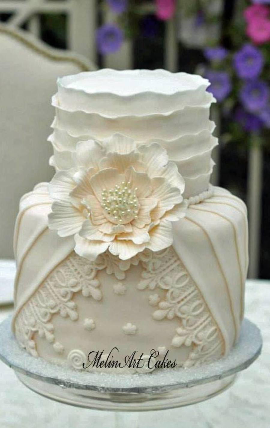 Coutoure Wedding Cakes
 Pleated Ruffled Couture Wedding Cake CakeCentral