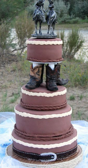 Cowboy Wedding Cakes
 Ideas of the Western Themed Wedding Cakes