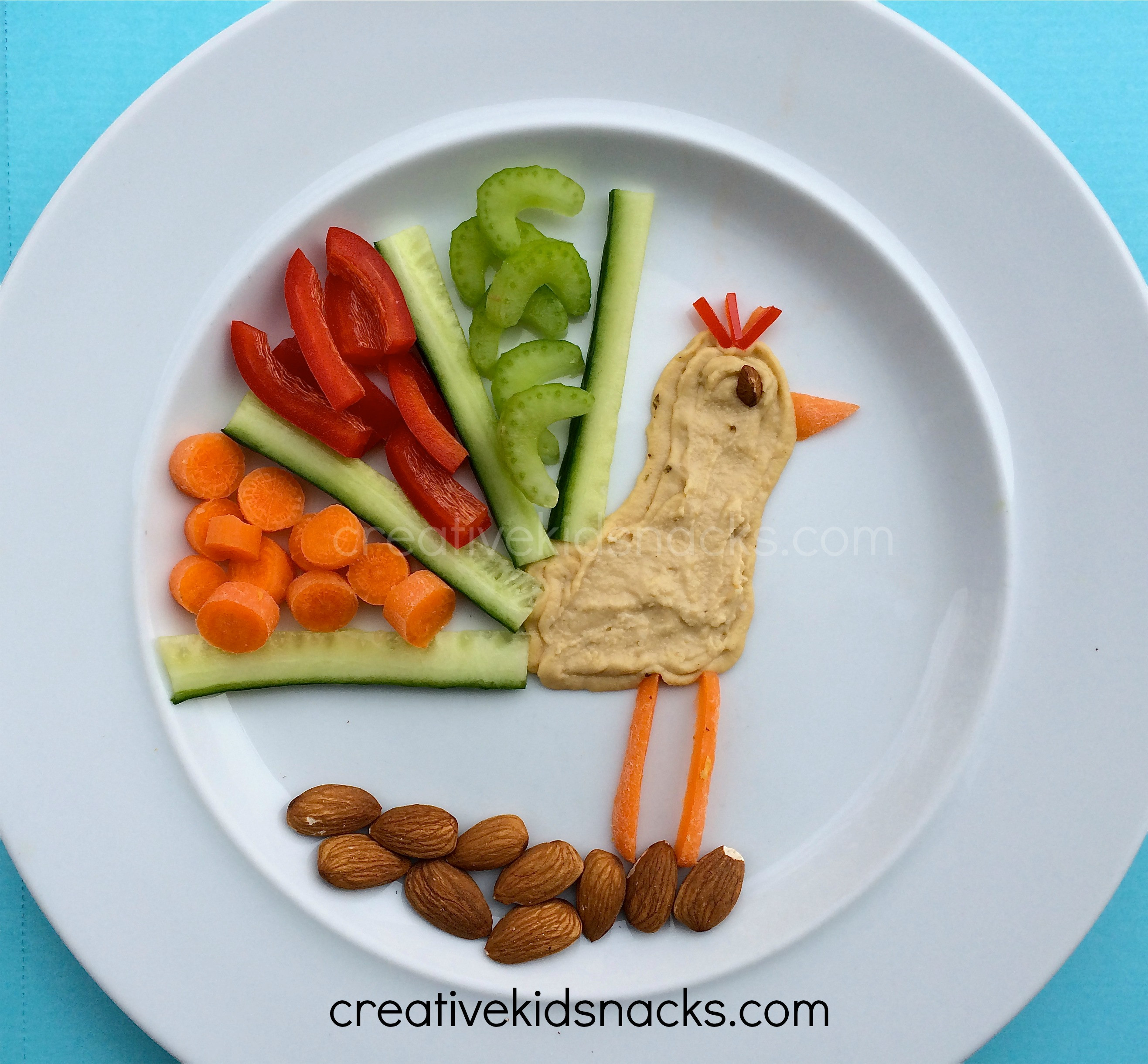 Creative Healthy Snacks
 Healthy Peacock Snack