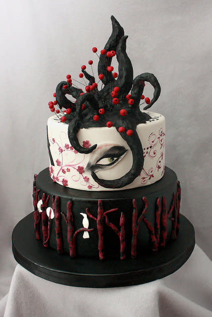 Creepy Wedding Cakes
 Gothic Wedding cake Cake by Marina Danovska CakesDecor