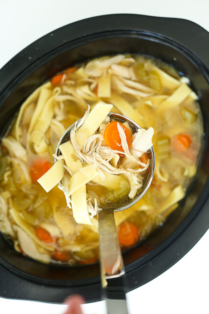 Crock Pot Chicken Soup Recipes Healthy
 Crock Pot Chicken Noodle Soup Recipe Happy Healthy Mama