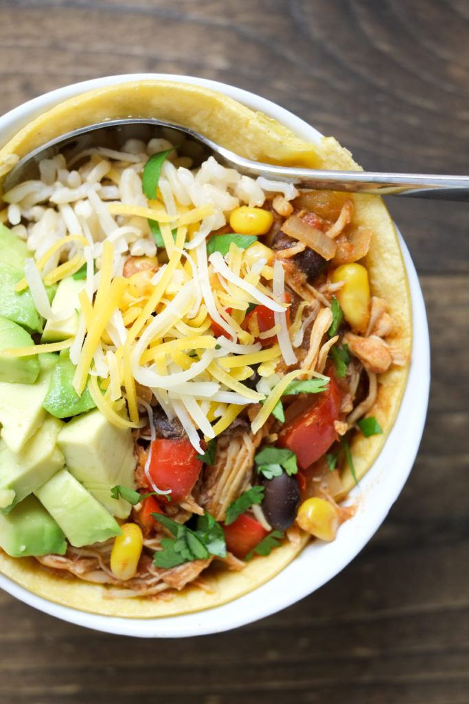 Crockpot Chicken Enchiladas Healthy
 Slow Cooker Chicken Enchilada Bowls