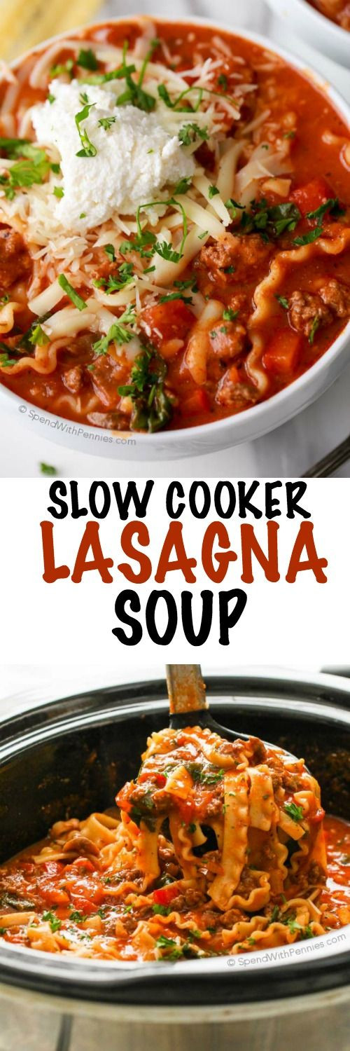 Crockpot Lasagna Healthy
 25 best ideas about Lasagna Soup on Pinterest
