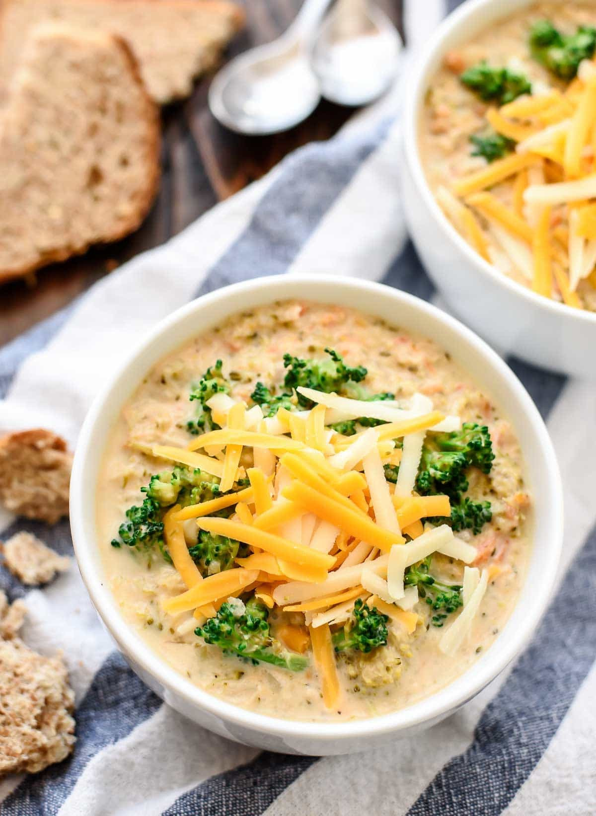 Crockpot Soups Healthy
 Slow Cooker Broccoli and Cheese Soup