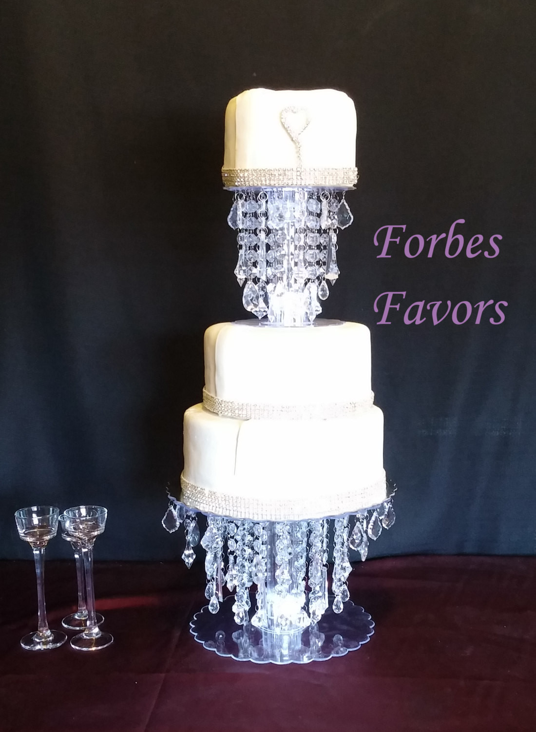 Crystal Cake Stands For Wedding Cakes
 Glamorous Ice Crystal Cake Stand Wedding and Special Events