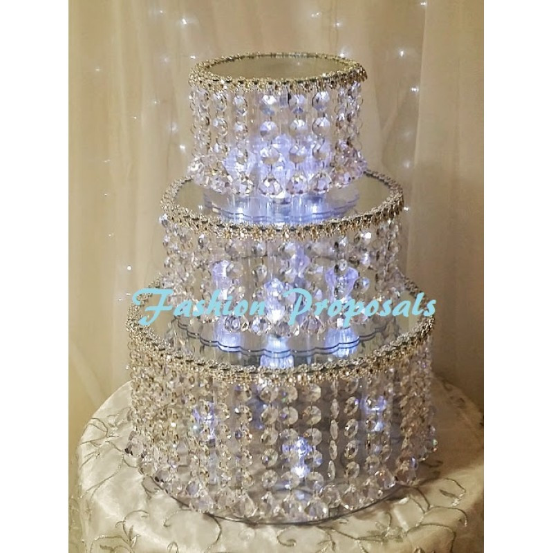 Crystal Cake Stands For Wedding Cakes
 SALE Wedding Double tier crystal cake stand double tier