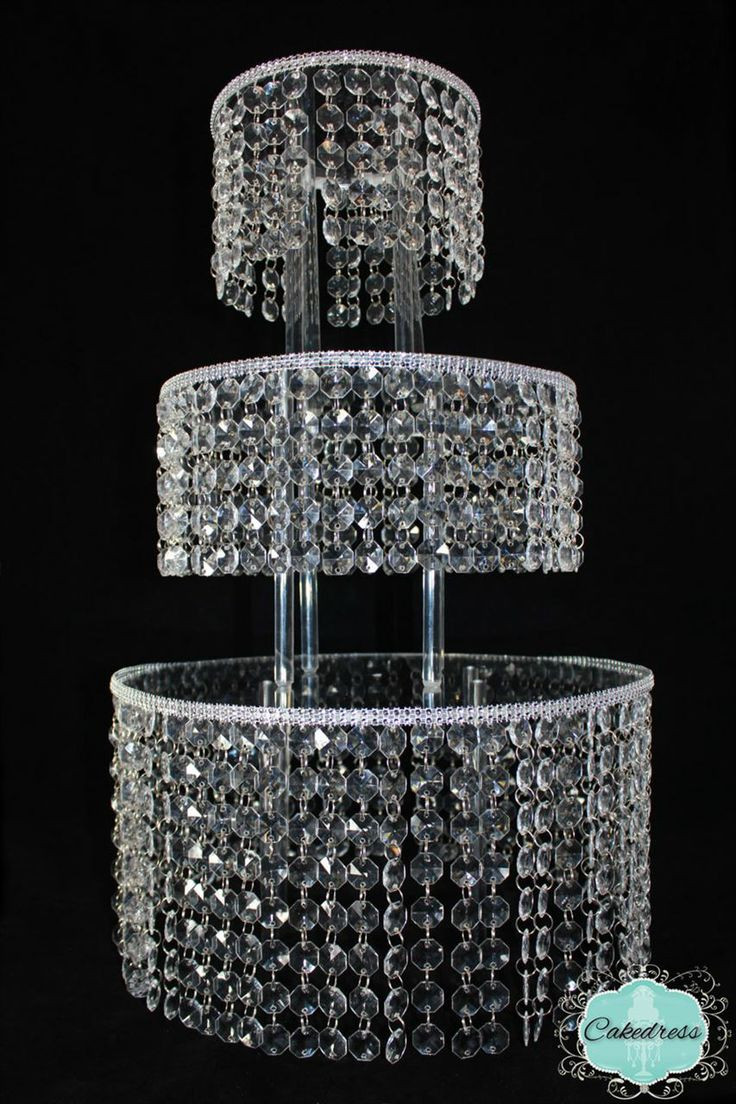 Crystal Cake Stands For Wedding Cakes
 3 Tier Round Crystal Wedding Cake Stand