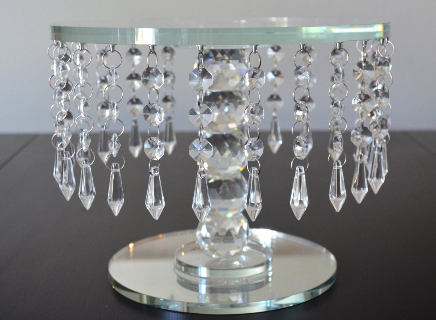 Crystal Cake Stands For Wedding Cakes
 CRYSTAL CAKE STAND Round Crystal Cake Stand Wedding Cake