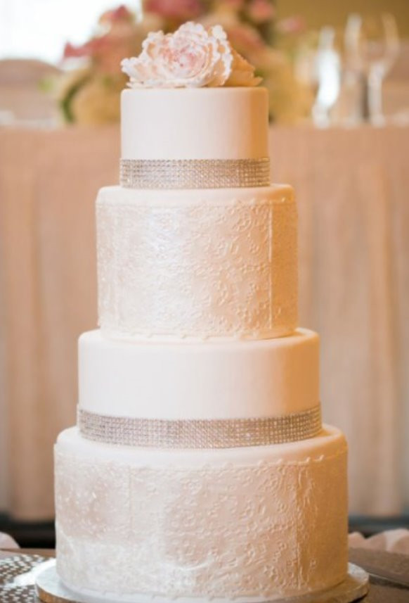 Crystal Wedding Cakes
 Stylish White Weddings Archives Weddings Romantique