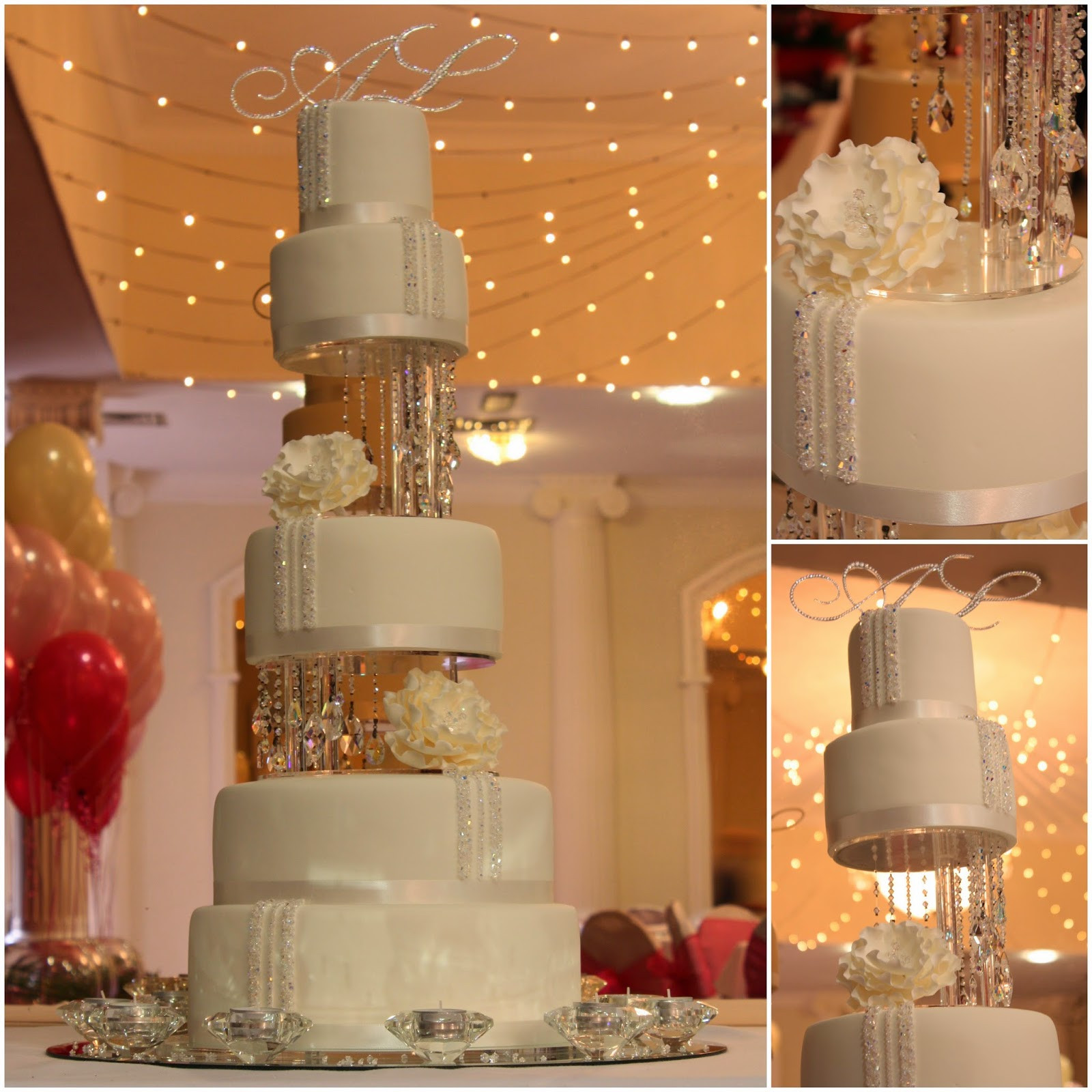 Crystal Wedding Cakes
 Tiers & Tiaras Crystal Cascade Wedding Cake
