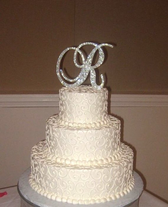 Crystal Wedding Cakes
 Bling Wedding Cake Topper Crystal Sparkle Rhinestone