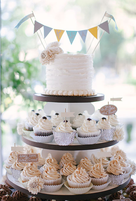 Cupcakes Wedding Cakes
 Separated Tier Wedding Cakes