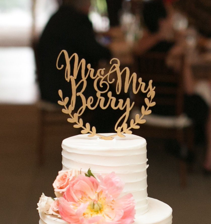 Custom Wedding Cakes
 Custom wedding cake topper personalized cake topper rustic
