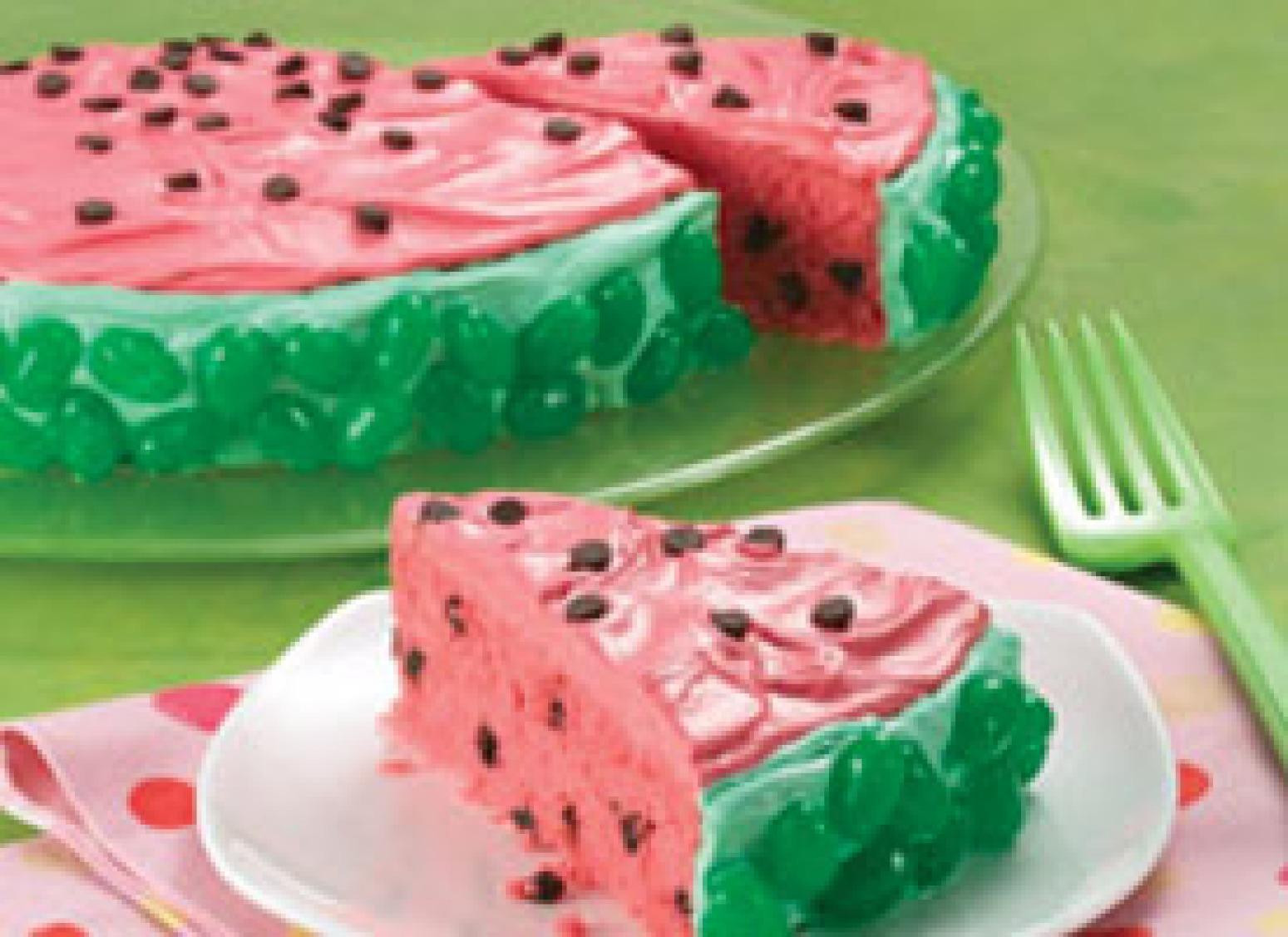 Cute Summer Desserts
 Watermelon Cake Recipe 2
