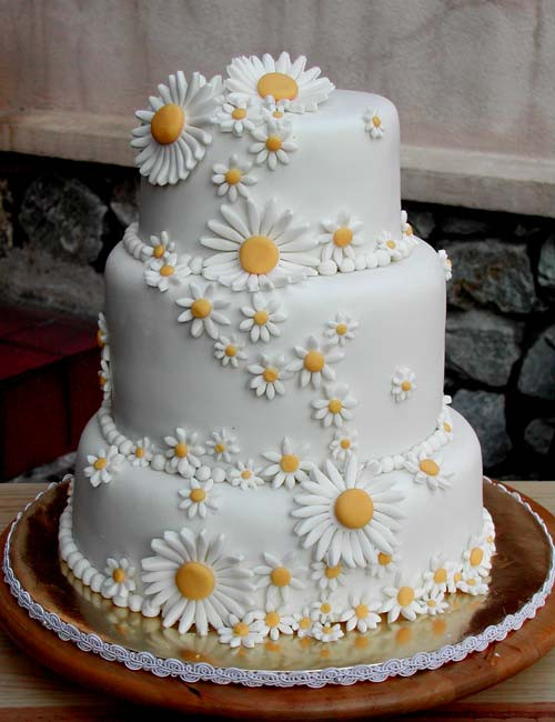 Daisy Wedding Cakes
 Adorable Daisy Wedding Cakes