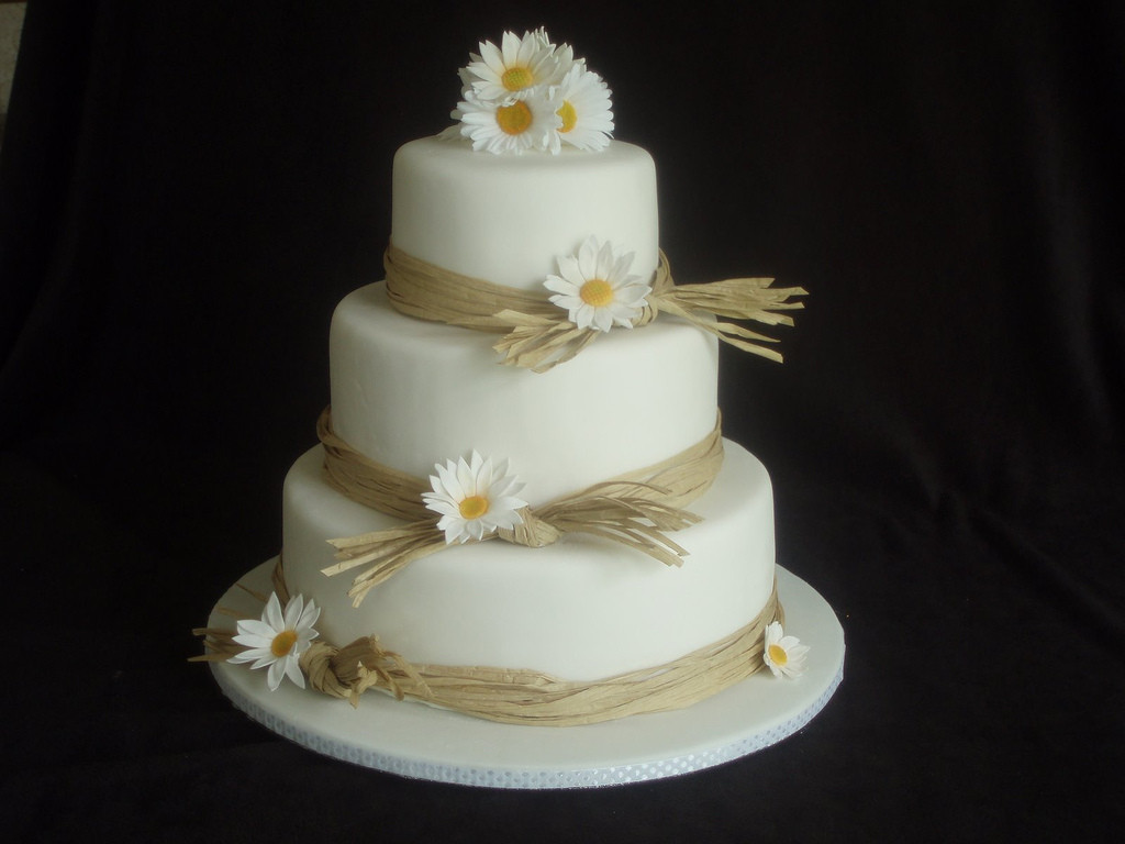 Daisy Wedding Cakes
 Daisy and Raffia wedding cake