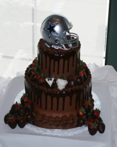 Dallas Cowboy Wedding Cakes
 Dallas Cowboys Cake with real keepsake helmet on top