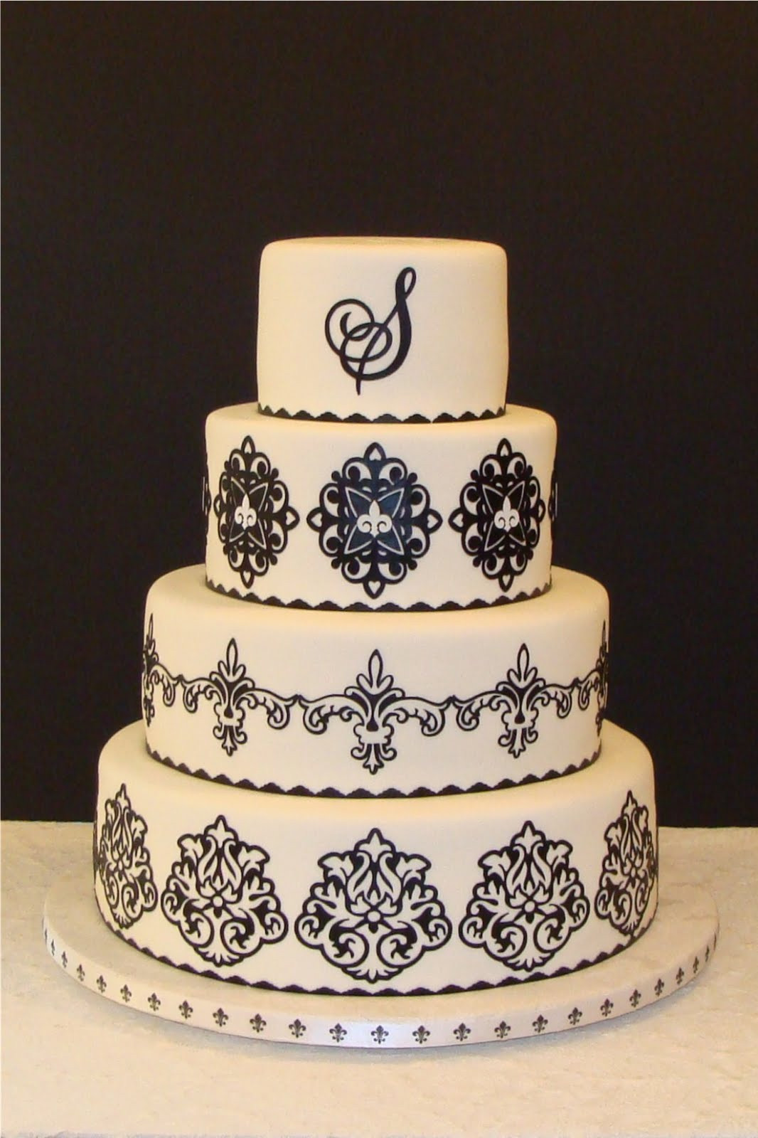 Damask Wedding Cakes
 Sativa s blog Floral Damask Wedding Cake