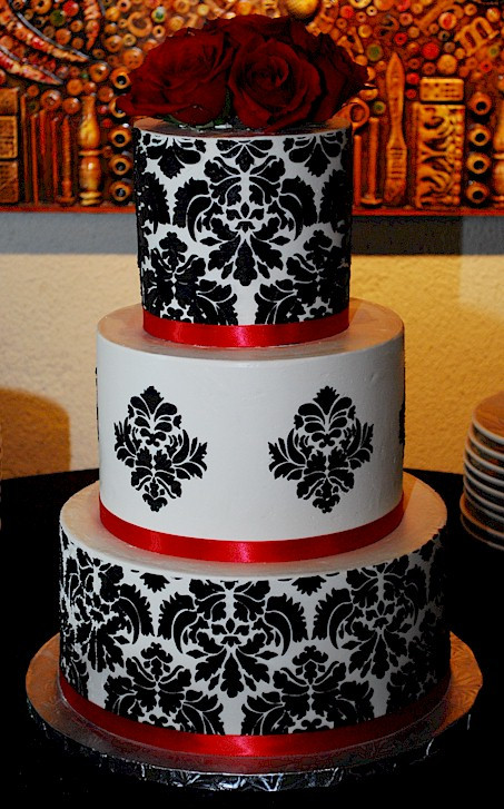 Damask Wedding Cakes
 Cup a Dee Cakes Blog Damask Buttercream Wedding Cake