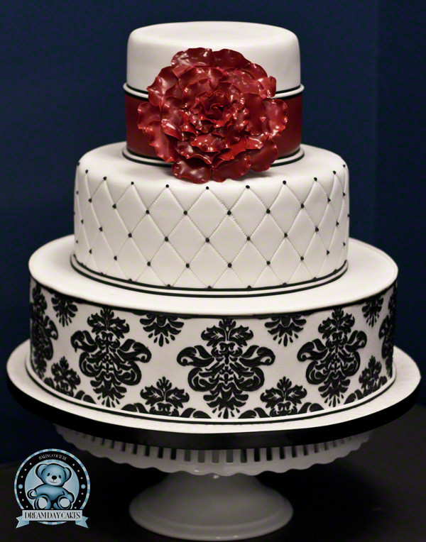 Damask Wedding Cakes
 Damask Wedding Cake Gainesville Florida