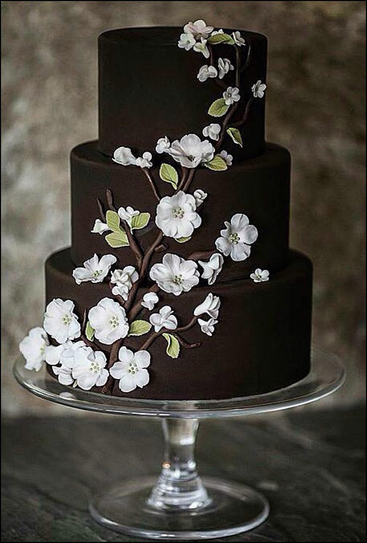 Dark Wedding Cakes
 Chocolate Wedding Cakes That Are Simply Sinful