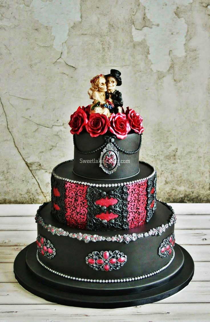 Dark Wedding Cakes
 Torta de Boda Gótica Tortas