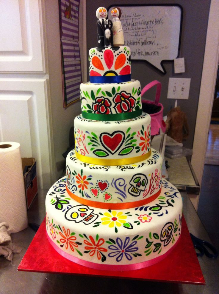 Day Of The Dead Wedding Cakes
 788 best images about Day of the Dead Wedding cakes and