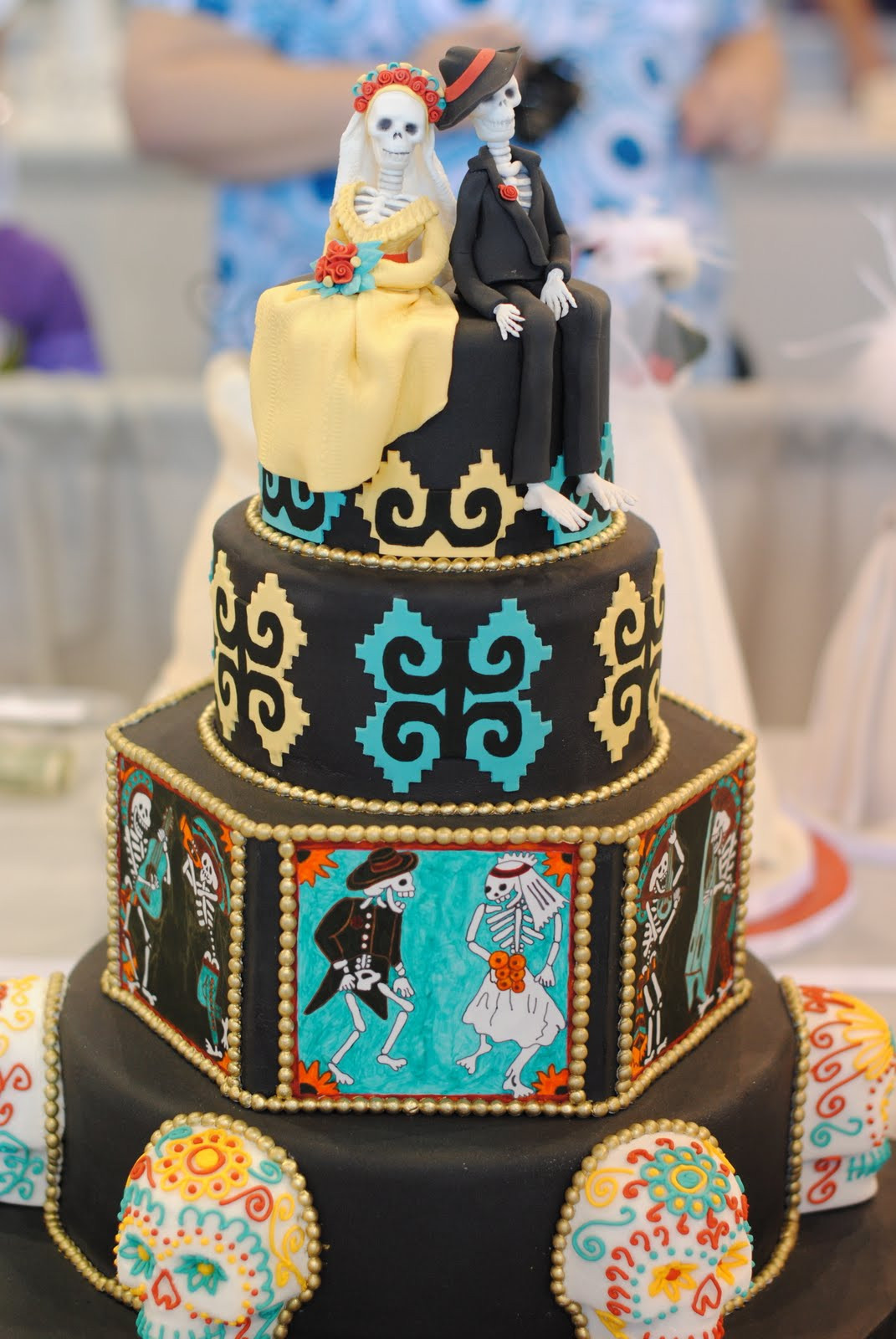 Day Of The Dead Wedding Cakes
 Rockabilly Wedding Cakes Dia de los Muertos Theme