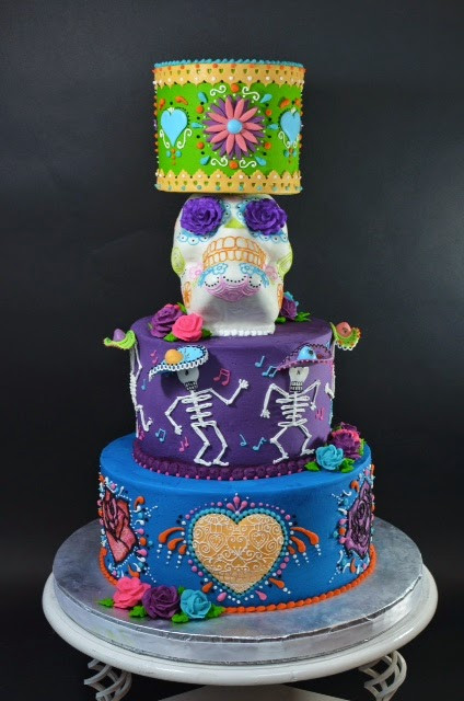 Day Of The Dead Wedding Cakes
 Cup a Dee Cakes Blog Day of the Dead Wedding Cake