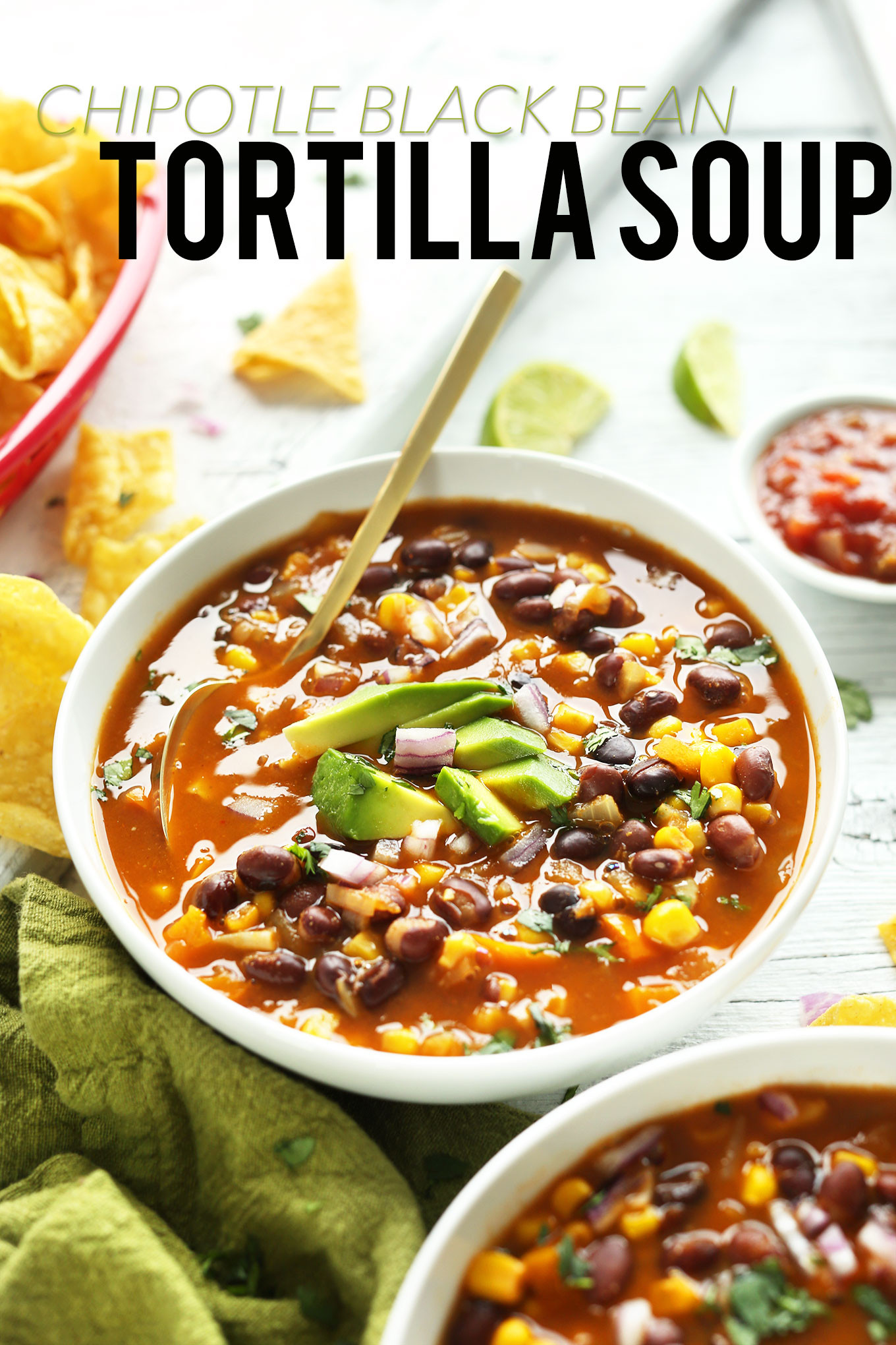 Delicious Healthy Vegan Recipes
 Black Bean Tortilla Soup