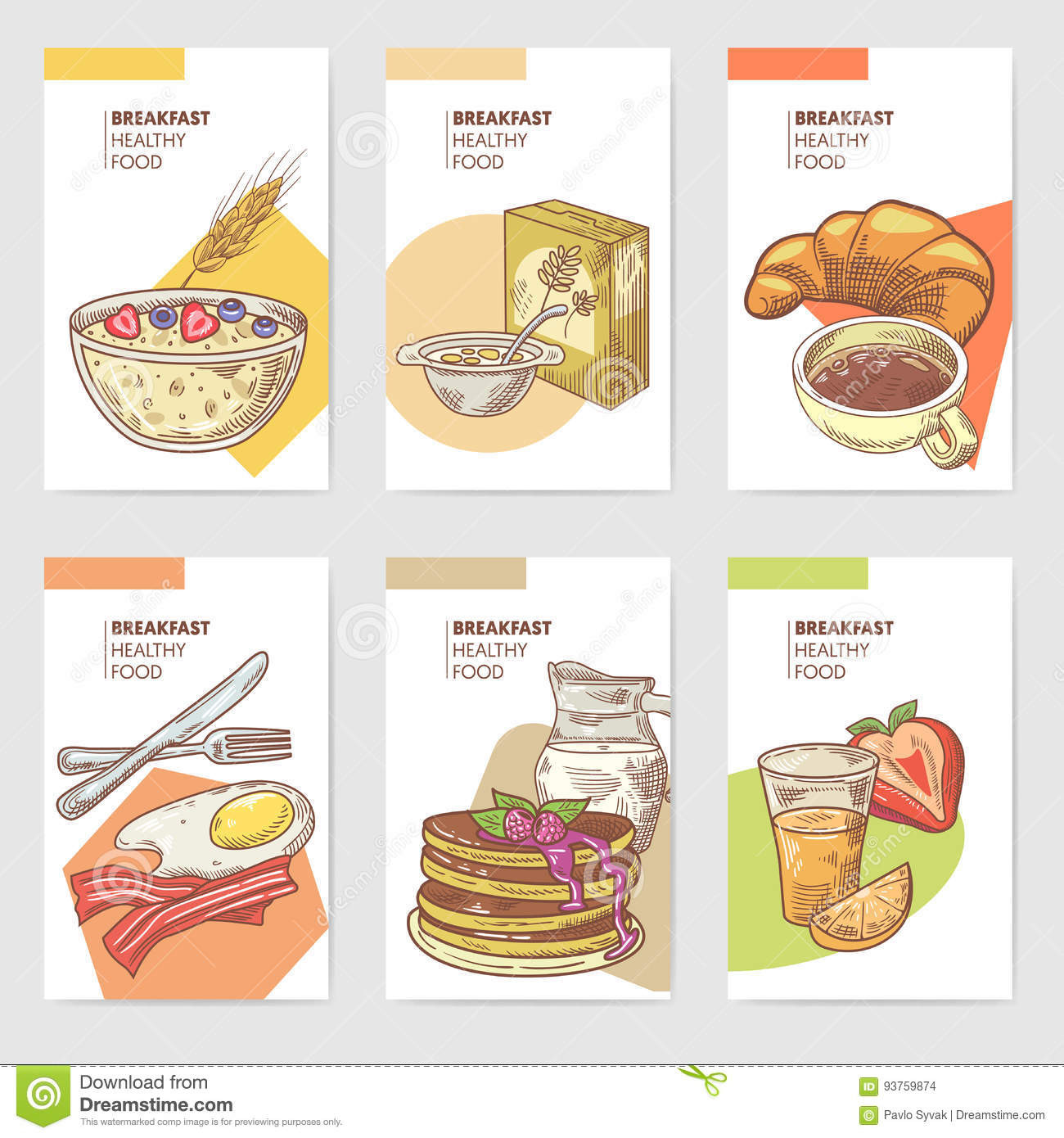 Denny'S Healthy Breakfast Menu
 Cornflakes Cartoons Illustrations & Vector Stock