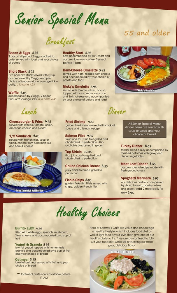 Denny'S Healthy Breakfast Menu
 Senior Special Menu breakfast lunch & dinner Healthy