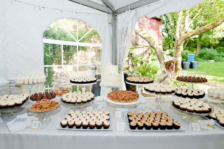 Dessert Table Weddings
 cocoa & fig Elegant Outdoor Wedding Dessert Table Maggie