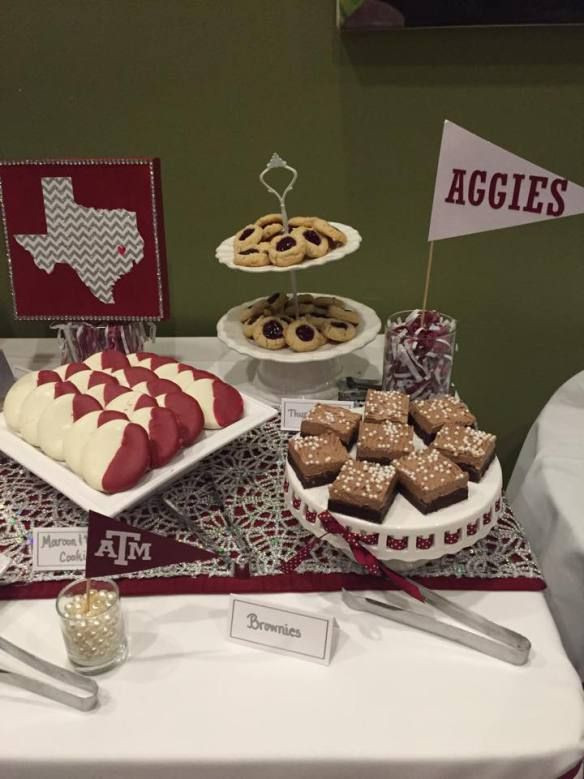 Desserts For Graduation Parties
 Graduation party décor dessert table Texas A&M