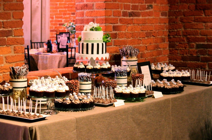 Desserts For Wedding Receptions
 Kari & Tim s Wedding Cake & Dessert Table