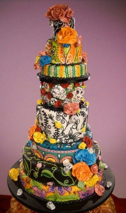 Dia De Los Muertos Wedding Cakes
 dia de los muertos cake