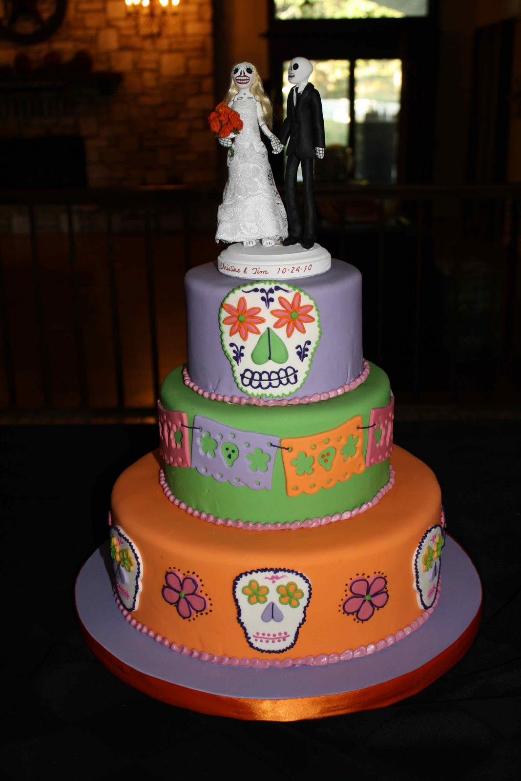 Dia De Los Muertos Wedding Cakes
 Rockabilly Wedding Cakes Dia de los Muertos Theme