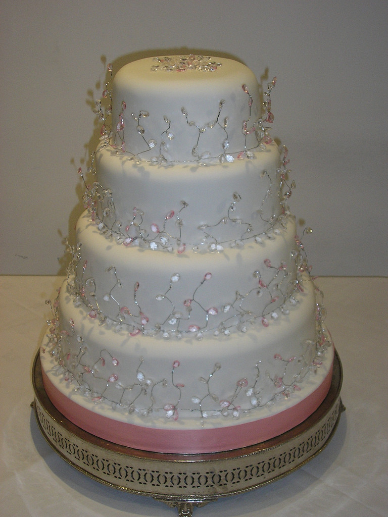 Diamond Wedding Cakes
 pink diamond wedding cakes stacked wedding cake